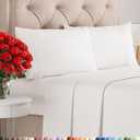 King Size 4 Piece Sheet Set - Comfy Breathable & Cooling Bed Sheets Set - Hotel Luxury Bedding for Women, Men, Kids, Teens, Boys & Girls - Deep Pockets, Soft, Wrinkle Free - Oeko-Tex - Antique White