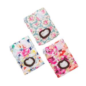 CuteBone Dog Diapers Female Washable Small Medium Large 3 Pack Reusable Doggie Diapers Puppy Period Pants for Doggy Heat Cycle Peeing L