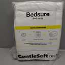 Bedsure GentleSoft 100% Cotton Blanket Queen Size for Bed - Breathable and Lightweight, Soft Cozy Textured Herringbone Woven Blanket for Summer, White, 90x90 inches