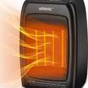 shinic Space Heater for Indoor Use, 1500W/900W Ceramic Space Heater, 1s Fast Heat, Overheat and Tipover Protection, Portable Electric Heater, Quiet Office Small Room Desk Heater, Black