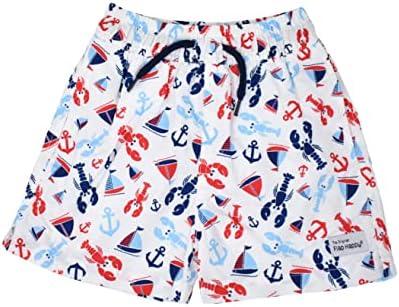 Flap Happy Boys' UPF 50+ Wesley Swim Trunks with Mesh Liner, Size 6M