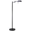 LED Pharmacy Floor Lamp, 12W LED, Full Range Dimming, 360 Degree Swing Arms, Adjustable Heights, Standing Lamp for Reading, Sewing, and Craft, ETL Listed (Black)