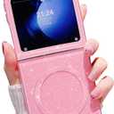 MINSCOSE for Samsung Galaxy Z Flip 5 Magnetic Neon Phone Case[Compatible with Magsafe],Cute Bling Glitter Thin Slim Shockproof Sparkly Cover for Women Girl for Samsung Flip 5 5G-Pink