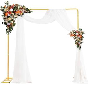 Square Backdrop Stand, 6.5ft Wedding Arch Rectangle Backdrop Stand, Metal Arch Backdrop Stand With Base, Balloon Square Stand Rectangle Arch for Wedding Birthday Party Baby Shower Ceremony Decor