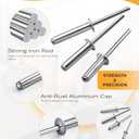 250 PCs 5/32'' x 3/4''Aluminum Blind Rivets, Pack of 250 CT 4mm x 20mm Pop Rivets with Aluminum Grip and Steel Mandrel (Silver)