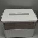 3-Tier Medicine Organizer - Portable Medicine Cabinet with Plastic Handle, Multipurpose Medical Box with Pill Box, Empty First Aid Kit for Home (8.66 x 9.46 x 13.42 inches)