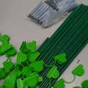 60pcs Garden Hoops for Raised Beds Wide, 8ft Greenhouse Hoops Grow Tunnel for Row Cover Netting, Adjustable Fiberglass Rust-Free Garden Bed Plant Hoops Support DIY Frame Stake for Outdoor, 40pcs Clips