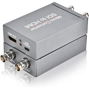 SDI to HDMI Converter Adapter with SDI Loop Out 1080p SDI Video Audio Converter BNC to HDMI for SDI Camera Monitor Projector
