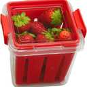 Home & Style Produce Storage Container with Colander  Rinse, Drain & Keep Fruits Fresh  BPA-Free Fridge Fruit Saver with Lid  Ideal for Strawberries, Blueberries & Vegetables
