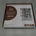 Neodaco Olive Oil And Vinegar Dispenser Set - 2 Piece Glass Oil Dispenser Bottle for Kitchen with No Drip, 10 OZ