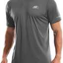Men's UPF 50+ Sun Protection Dry Fit Workout T-Shirts Rash Guard Swim Shirts Moisture Wicking Tee for Athletic, Beach, Hiking (Gray, XL)