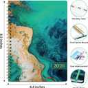2026 Planner, Weekly and Monthly Calendar Planner Book, January 2026 - December 2026, Hardcover Spiral Planner with Monthly Tabs, Notes Pages, Perfect for Women & Men, A5 (6.4" x 8.5") - Ocean