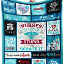 Funny Nurse Gifts for Women Men, Nurses Appreciation Gifts, Nurse Week Graduation Birthday for A Nurses, Soft Warm Throw Blanket 50"x60"