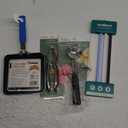 Small lot of cooking supplies, Trigger action ice cream scoop, and nut cracker from Culinary elements, 3 pack of Cold Straws, and 5.5Inch mini pan