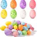 40 Pcs Foam Speckled Easter Eggs,8 Colors & 3 Sizes Foam Eggs for Easter Decorations,Pastel Easter Decor,Bowl & Vase Filler, Easter Basket and Spring Table DIY Decor for Home