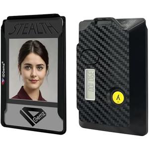 IDGemz Badge Holder for Yubikey5 and GO 7 Tokens - Stealth Black - Holds up to 3 Badges (Holds 1 GO-7 Token & 1 Yubikey5 NFC)