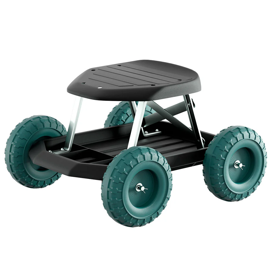 Gardeon Garden Cart Rolling Stool with Wheels Gardening Helper Seat Farm Yard