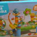 Dergo Upgraded Water Table for Toddlers Toy Set, Kids Sensory Sand Table Play Sink Shower Sprinkler, Summer Birthday Gift STEM Fishing Playset for Boys Girls Ages 3 4 5 6 7