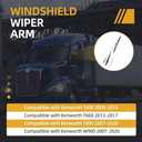 602-5405 Front Driver Side Windshield Wiper Arm, for Kenworth T600 T800 W900 2007-2020, Wiper Arms OE#R23102922, R23103522