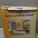 Glass Shower Shelves, Glass Bathroom Corner Shelf Wall Mounted Shelf Shampoo Holder Organizer Extra 8MM Thick Corner Shelves for Inside Shower with 3 Hooks