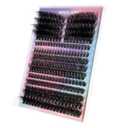 3 x NINGLASH Diva Lash Clusters Kit Fluffy DIY Eyelash Extension, Individual Lashes Cluster Lashes 272pcs Thick Faux Cat Eye Mink DIY Lash Extension Kit, Lash Bond and Seal Remover Tweezer Comb Brush