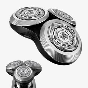 SH90 Replacement Rotary Heads for Shavers Series 9000, New Version of Metal Wheel Buckle and Upgrade Double-Layer Precision Blades