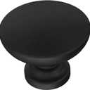 Franklin Brass Round (10-Pack) Cabinet Knobs | Matte Black Handles for Dresser Furniture Drawers/Kitchen/Door/Bathroom | 1-3/16" P29523Z-FB-B