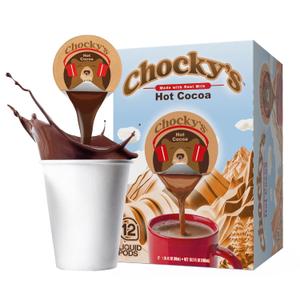 Chockys by Java House Single-Serve Hot Chocolate Pods - Peel and Pour Liquid Concentrate - Hot Chocolate - 12 Count (BB: July 18, 2025)