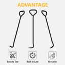 Olympia Tools 5/8 x 24 in. Manhole Cover Hook, for Lifting Manhole Covers & Storm Drain Cover, Versatile Lifting Hooks, Rigid Steel Tool