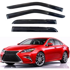 4 x KPY Rain Guards Fit for 2013-2018 Lexus ES300h ES350, Out-Channel Window Visors Vent Wind Deflectors 4PC, Car Accessories for 2013-2018 Lexus ES Series