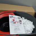 O-Cedar EasyWring Microfiber Spin Mop & Bucket Floor Cleaning System + 2 Extra Refills, Red/Gray