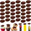 Xtinmee 24 Pcs Mini Cowboy Hats for Crafts Tiny Cowgirl Hat 2 Inch Miniature Western Caps for Doll Bottles Cake Cupcake Toppers Party Decor