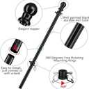 Barcetine American Flag with Pole - Includes 5ft Heavy Duty Flag Pole Holder for Outside House,3x5 Embroidered US Flag and Wall Mount Bracket,Tangle Free Flagpoles Kit for Porch,Garage,Outdoor
