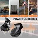 FARBIN Horns Auto Horn 12V Car Horn Loud Dual-Tone Waterproof Electric Snail Horns Kit Universal for Any 12V Vehicles Black (Black Horn, 12v)