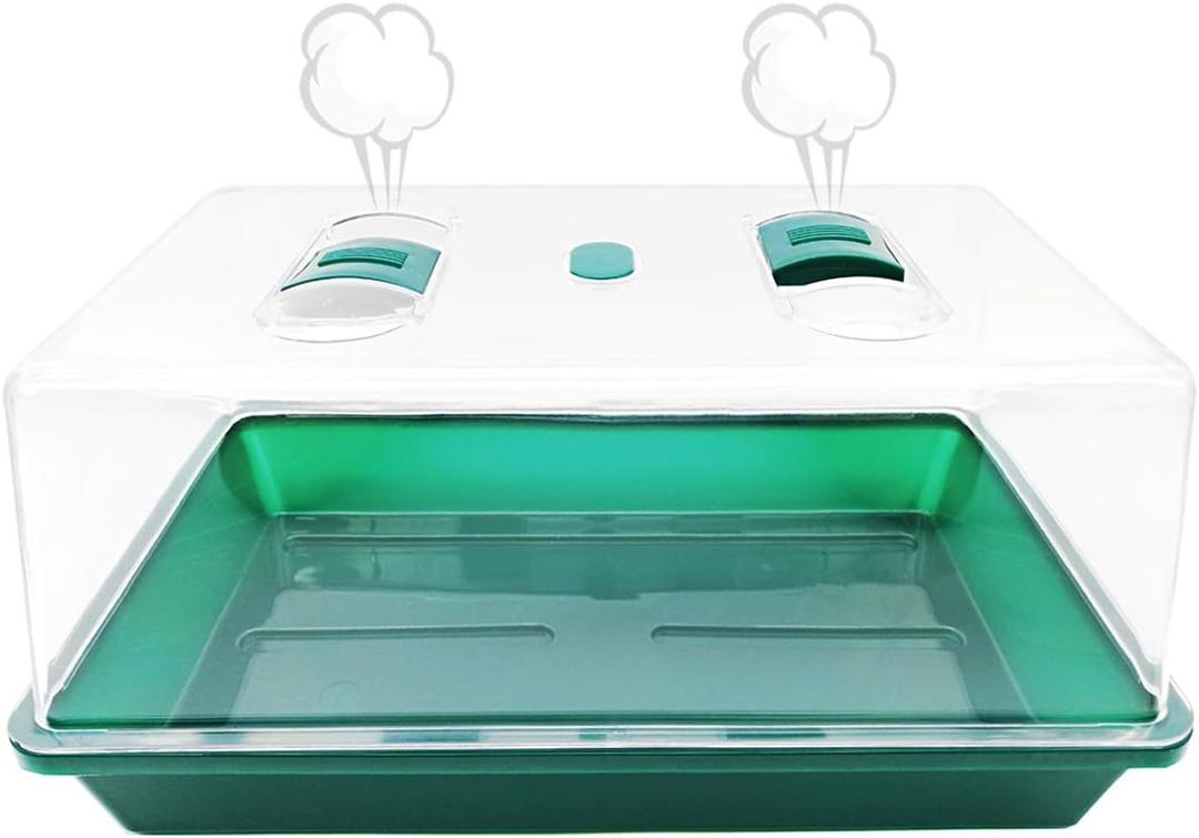 Propagator with Humidity Vents Domes,Heavy Duty Growing Tray Mini Greenhouse for Seedlings,Clones Propagator with Humidity Vents Domes,Heavy Duty Growing Tray Mini Greenhouse for Seedlings,Clones