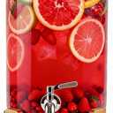 3 Gallon glass Large drink Dispenser for parites with Wood Stand