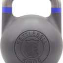 Kettlebell Kings Competition Kettlebell - 20-75 lb Cast Steel Weight for Strength Training - Smooth Grip Fitness Edition Design - Ergonomic Shape with Flat-Bottom for Workout, Gym and Home Exercise