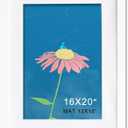 16x20 Frame White Solid Wood With Mat 12x16 Wall Picture Poster Photo frames (16x20in)