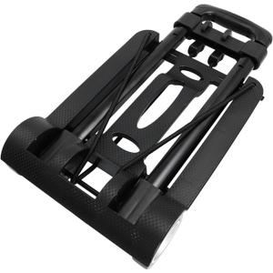 Versatile Collapsible Shopping Trolley with Handle Portable Vegetable Storage Cart for Home and Outdoor Use Lightweight Folding Utility Cart with Durable Wheels Black