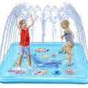 Growsland Splash Pad for Toddlers, Outdoor Sprinkler for Kids, 67" Summer Water Toys Inflatable Wading Baby Pool Fun Gifts for 3 4 5 6 7 8 9 Years Old Boy Girl Backyard Garden Lawn Outdoor Games