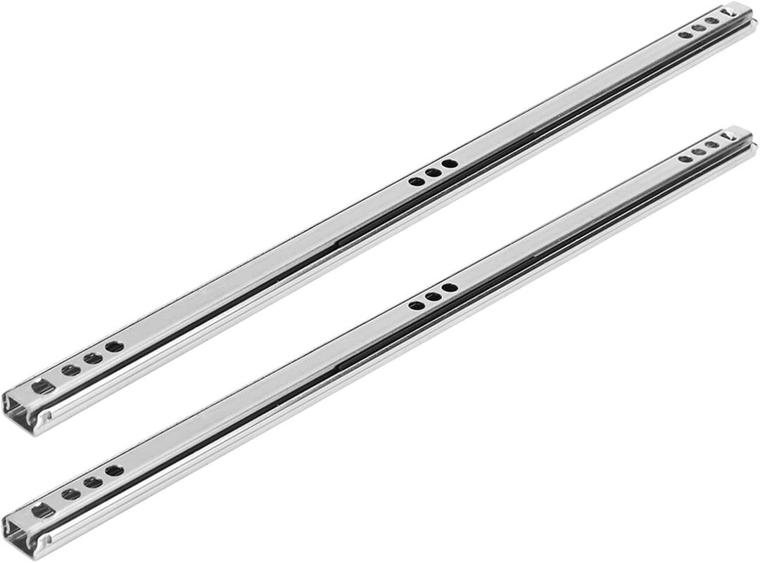 Soft Close Drawer Slides, 2Pcs/Set Cold Rolled Steel Plate Ball Bearing Full Extension Drawer Slides Rails for Decorative Cabinets Drawers Sideboard Furniture, 13.5 x 0.7 x 0.3in