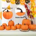 9PCS Fall Pumpkin Decor - Plastic Artificial Fake Pumpkins Used for Home Party Outdoor Decor and Thanksgiving Decorations(Orange)