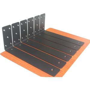 6 Pack L14 x H 6" x W 2.5" 6mm Thick Countertop Support Brackets, Heavy Duty Countertop Hidden Bracket L Shelf Bracket Metal Corbels for Countertops Frosted Black 6 Pack L14 x H 6" x W 2.5" 6mm Thick Countertop Support Brackets, Heavy Duty Countertop Hidden Bracket L Shelf Bracket Metal Corbels for Countertops Frosted Black