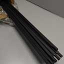 15 Pcs Wrought Iron Balusters,1/2" x 44" Straight Hollow Iron Baluster for Staircase Remodel, Matte Black Metal Railing