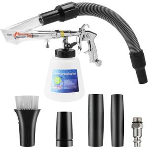 Car Cleaning Kit Multi-Purpose Cleaning Gun Detachable Sprinkler Head for Car Interior Plush Toy Blanket Cleaning Works with Air Compressor