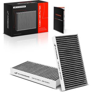 A-Premium 2-PC Cabin Air Filter w/Activated Carbon Compatible with Honda & Acura Model - Civic (01-05), CR-V (02-06), Element (03-11), CSX (06), EL (97-00 02-05), RSX (02-06)