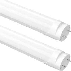 Fluorescent Light Bulbs 48 Inch, T8 LED Bulbs 4 Foot Type A+B, 24W 3200LM 4100K Cool White, F32T8 or F40T12 LED 4FT Replacement, Plug and Play or Ballast Bypass, Double or Single End Powered, 2-Pack