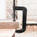 WILLBOND 4 Pcs C Clamps Set 3'' 4'' 6'' 8'' Small Steel Versatile Heavy Duty Welding Clamps Set Jaw Opening Sliding T Bar Handle for DIY Carpentry Caliper Woodworking Welding Building(Black)