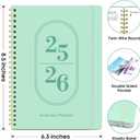 2 x Planner 2025-2026, Academic Year Weekly and Monthly Calendar Planner, July 2025 - June 2026, Spiral Bound School Planning Tool, Perfect for Teacher, Student, Woman & Men - A5 (6.3" x 8.5"), Seafoam