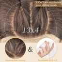 AISI HAIR 13x4 Ombre Blonde Straight Lace Front Wig for Women Synthetic Pre Plucked Blonde Glueless Wig With Baby Hair for Beginner Friendly 28inch